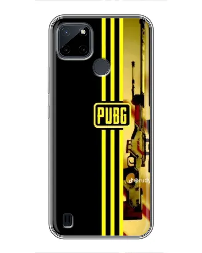 Чохол для Realme C12 з картинкою «PUBG — камуфляжний шолом»