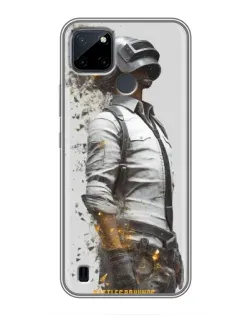 Чохол для Realme C12 з картинкою «PUBG — боєць у пилу»