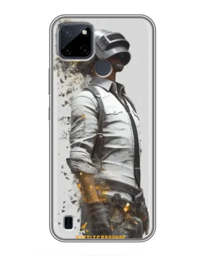 Чохол для Realme C12 з картинкою «PUBG — боєць у пилу»