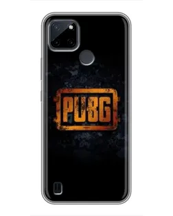 Чохол для Realme C12 з картинкою «PUBG — золотий логотип»