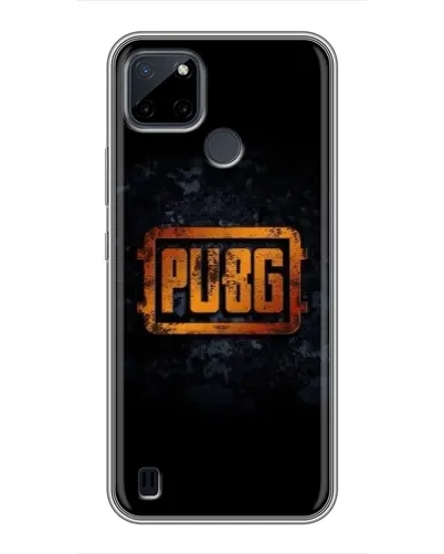Чохол для Realme C12 з картинкою «PUBG — золотий логотип»