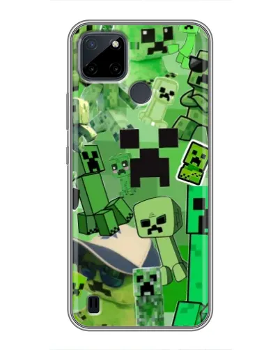 Чохол для Realme C12 з картинкою «Кріпери Minecraft»