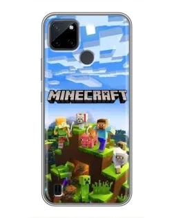 Чохол для Realme C12 з картинкою «Minecraft класичний світ»