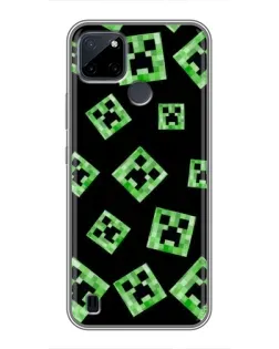 Чохол для Realme C12 з картинкою «Паттерн з кріперами»
