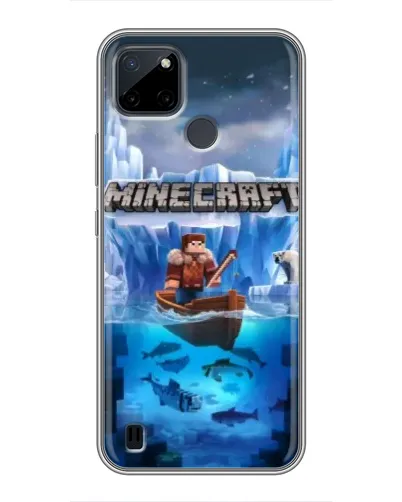 Чохол для Realme C12 з картинкою «Minecraft льодянийсвіт»