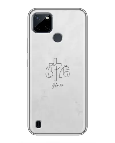 Чехол для Realme C12 с картинкой «Иоанна 3:16 Крест»