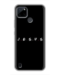Чехол для Realme C12 с картинкой «Точки веры J.E.S.U.S.»