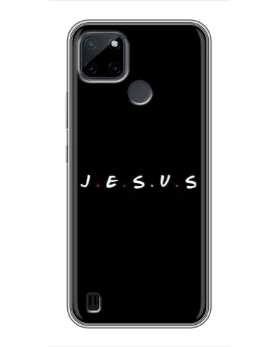 Чехол для Realme C12 с картинкой «Точки веры J.E.S.U.S.»