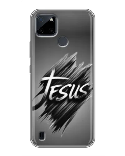 Чехол для Realme C12 с картинкой «Надпись Jesus Graffiti»