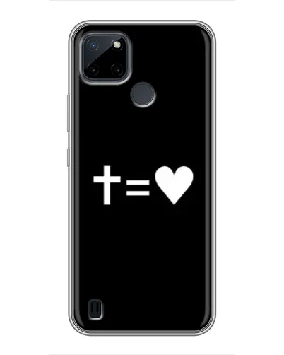 Чехол для Realme C12 с картинкой «Крест и Сердце»
