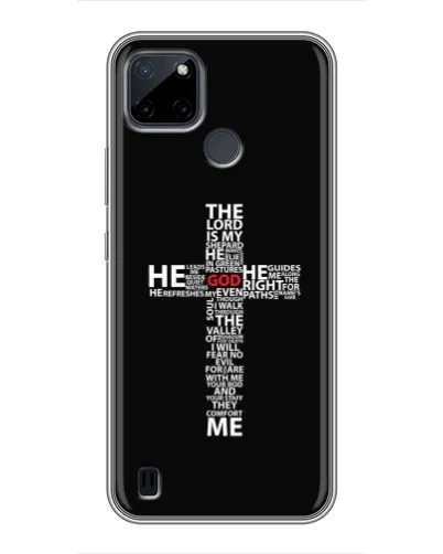 Чехол для Realme C12 с картинкой «Текстовый крест» Чехол для Realme C12 с картинкой «Текстовый крест»