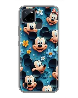 Чехол для Realme C12 с картинкой «Паттерн Микки и Минни»