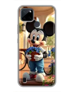 Чехол для Realme C12 с картинкой «Микки садовод»