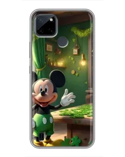 Чехол для Realme C12 с картинкой «Микки в мастерской»