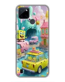 Чехол для Realme C12 с картинкой «Монстр-трак приключения»
