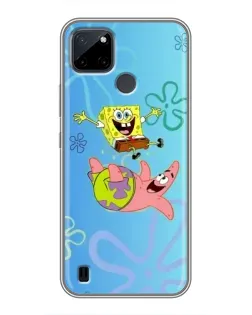 Чехол для Realme C12 с картинкой «Спанч Боб и Патрик»