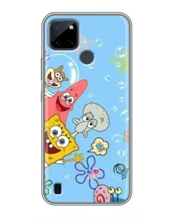 Чехол для Realme C12 с картинкой «Веселые пузырьки»