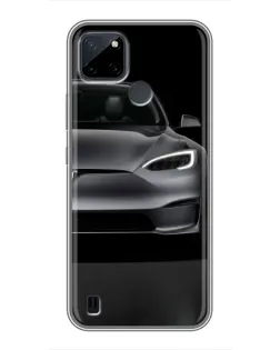 Чехол для Realme C12 с картинкой «Tesla Model S Look»
