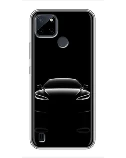 Чехол для Realme C12 с картинкой «Силуэт Tesla Night»