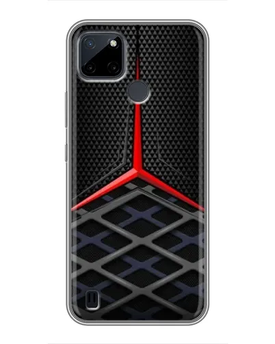Чехол для Realme C12 с картинкой «Mercedes Carbon Grid»