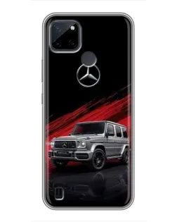 Чехол для Realme C12 с картинкой «Mercedes G-Class красный»