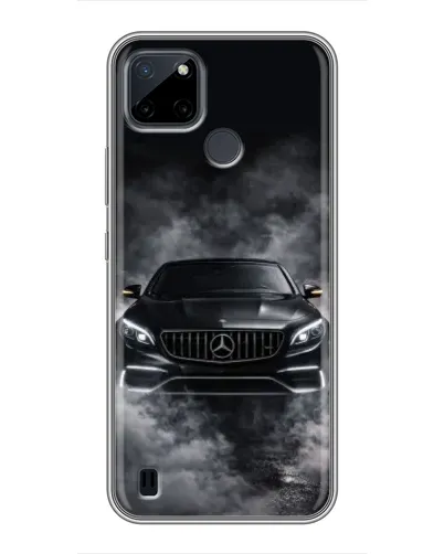 Чехол для Realme C12 с картинкой «Mercedes в дыму»