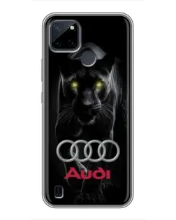 Чехол для Realme C12 с картинкой «Пантера и Audi»