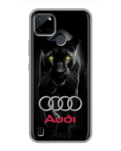 Чехол для Realme C12 с картинкой «Пантера и Audi»
