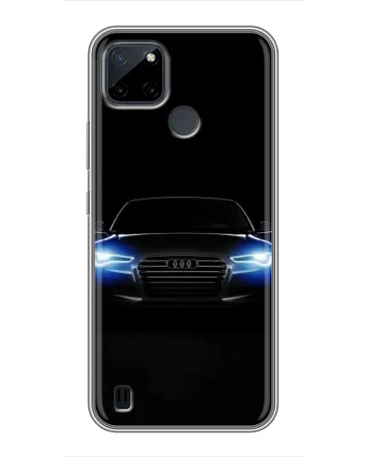 Чехол для Realme C12 с картинкой «Audi в неоне»