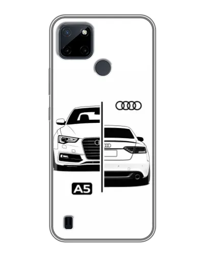 Чехол для Realme C12 с картинкой «Audi — контрастный дизайн»
