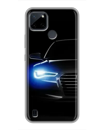 Чехол для Realme C12 с картинкой «Неоновый взгляд Audi»