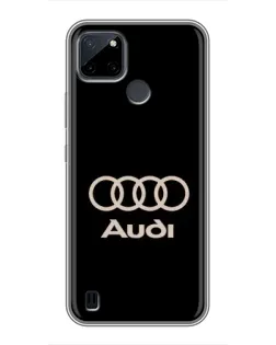 Чехол для Realme C12 с картинкой «Audi — золотой логотип»