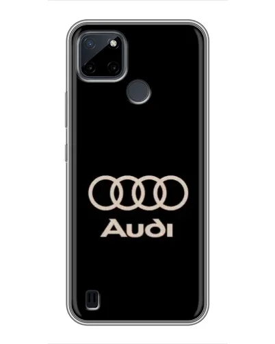 Чехол для Realme C12 с картинкой «Audi — золотой логотип»