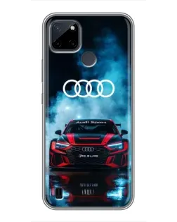 Чехол для Realme C12 с картинкой «Audi Sport — неон»