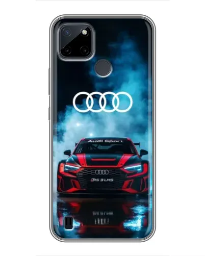 Чехол для Realme C12 с картинкой «Audi Sport — неон»