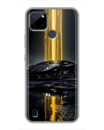 Чехол для Realme C12 с картинкой «Ночной Lamborghini драйв»