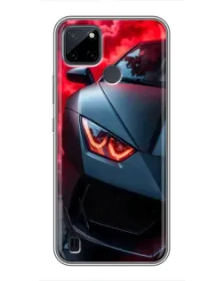 Чехол для Realme C12 с картинкой «Lamborghini красное сияние»