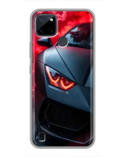 Чехол для Realme C12 с картинкой «Lamborghini красное сияние»
