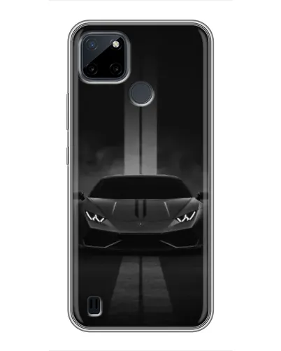 Чехол для Realme C12 с картинкой «Lamborghini симметрия дорог»