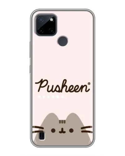 Чехол для Realme C12 с картинкой «Pusheen логотип»
