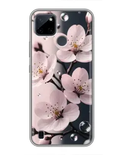 Чехол для Realme C12 с картинкой «Нежная сакура и капли» Чехол для Realme C12 с картинкой «Нежная сакура и капли»