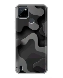 Чехол для Realme C12 с картинкой «Темный абстрактный камуфляж» Чехол для Realme C12 с картинкой «Темный абстрактный камуфляж»