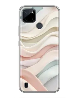 Чехол для Realme C12 с картинкой «Пастельные нежные волны»