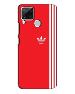 Чехол для Realme C15 с картинкой «Красный минимализм Adidas»