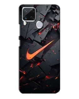 Чохол для Realme C15 з картинкою «Nike — ефект розломів» Чохол для Realme C15 з картинкою «Nike — ефект розломів»