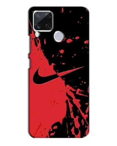 Чехол для Realme C15 с картинкой «Красные брызги Nike» Чехол для Realme C15 с картинкой «Красные брызги Nike»