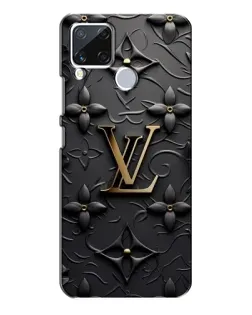Чехол для Realme C15 с картинкой «Кожаная текстура LV»