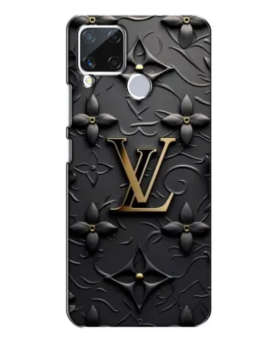 Чехол для Realme C15 с картинкой «Кожаная текстура LV»
