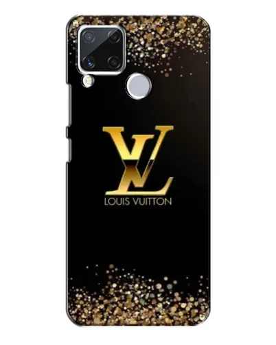 Чехол для Realme C15 с картинкой «LV — золотые искры»