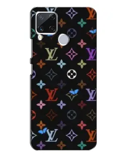 Чехол для Realme C15 с картинкой «Цветная монограмма LV»
